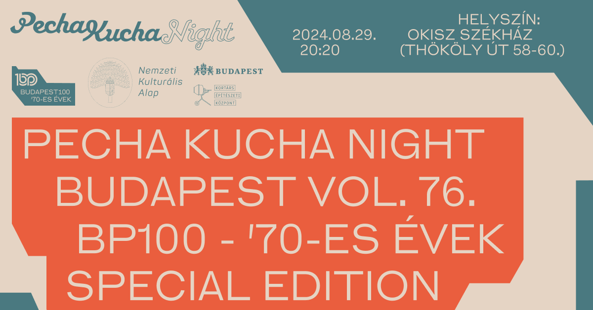 Pecha Kucha Night Budapest Vol.76. Budapest100 – ‘70-es évek Special Edition